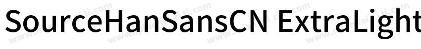SourceHanSansCN ExtraLight GBpc EUC字体转换